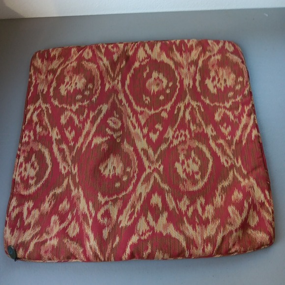 Pier 1 Pillow Cover Canvas Red 18" X 18" Classic Indoor Outdoor Modern MCM Decor - Picture 6 of 6